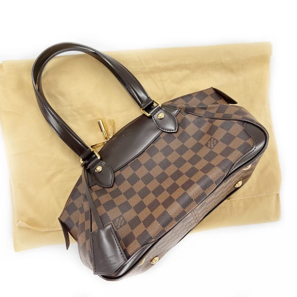 LOUIS VUITTON Damier Ebene Verona PM Satchel Shoulder Bag Authentic